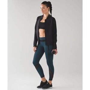 Lululemon Inspire Tight I Score Jacquard Black Indian Ocean / Black Size 8